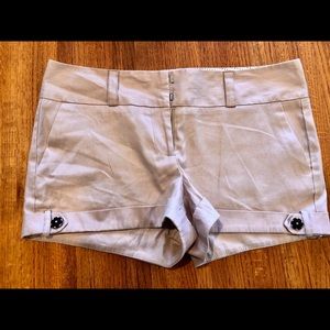 Charlotte Russe shiny khaki shorts